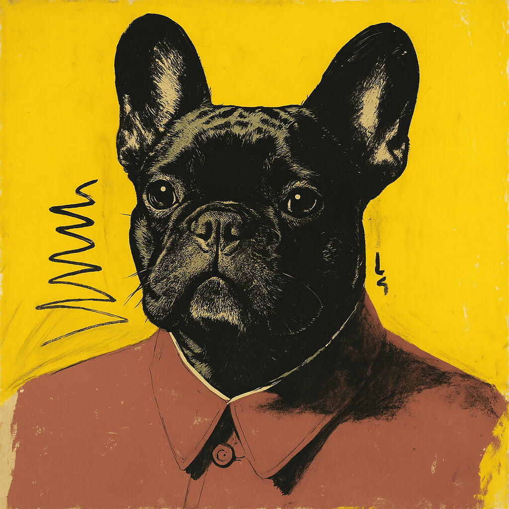French Bulldog Painting - Meowww by DK Bulldogs
